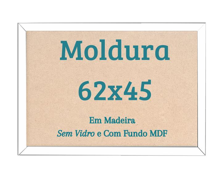Imagem de Moldura 62x45 Para Quebra Cabeça 1000 Pçs Sem Vidro com Fundo MDF