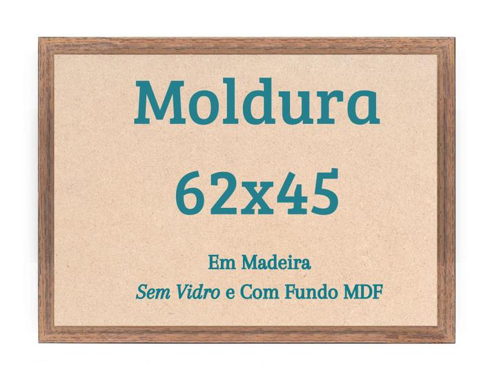 Imagem de Moldura 62x45 Para Quebra Cabeça 1000 Pçs Sem Vidro com Fundo MDF