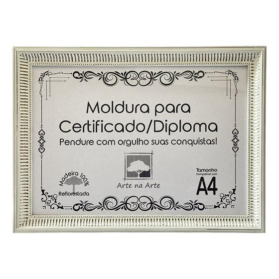 Imagem de Moldura A4 Quadro Certificado Diploma de Luxo e Tela Acetato