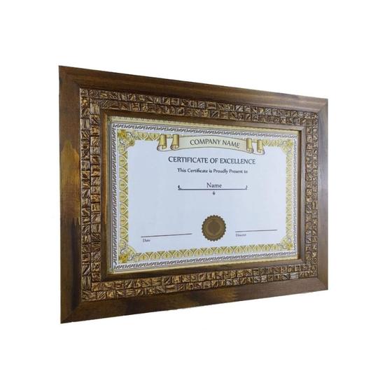 Imagem de Moldura A4 Super Luxo Para Diploma Certificado Foto 21x30