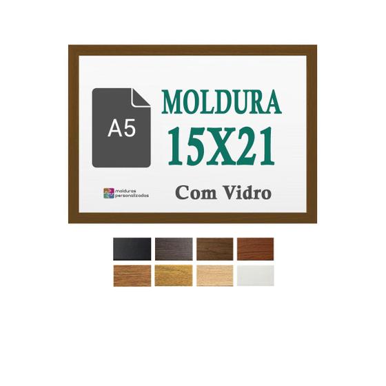 Imagem de Moldura a5 15 x 21 com vidro