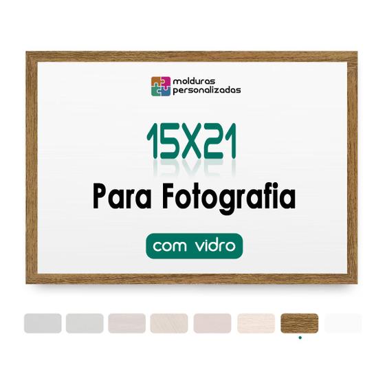 Imagem de Moldura A5 15x21 para Imagem Foto Arte Diploma com Vidro