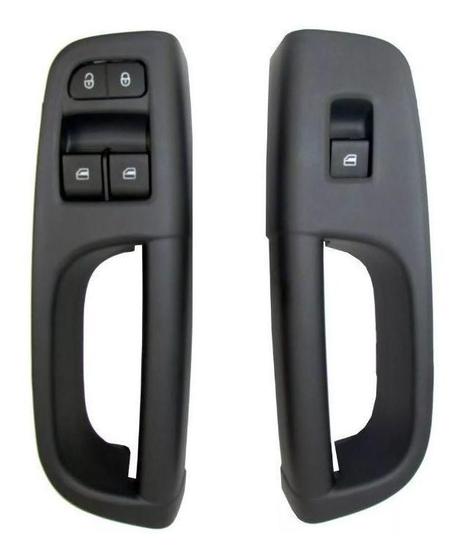Imagem de Moldura Botão Vidro Elétrico Gol G6 2 Porta 2013 Até 2015