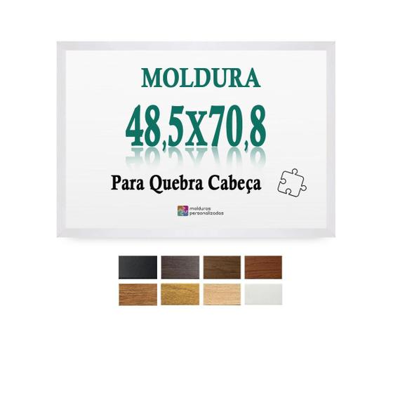 Imagem de Moldura Branca 48,5X70,8 Cm Para Quebra Cabeça 1000 Pcs Petg