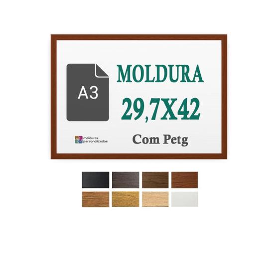 Imagem de Moldura Chão De Barro 29,7X42 A3 Quadro Premium Arte Petg