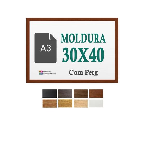 Imagem de Moldura Chão De Barro 30X40 A3 Quadro Premium Arte Petg