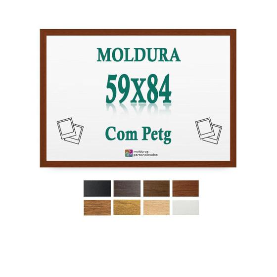 Imagem de Moldura Chão De Barro 59X84 Cm Para Mapa Arte Poster Petg