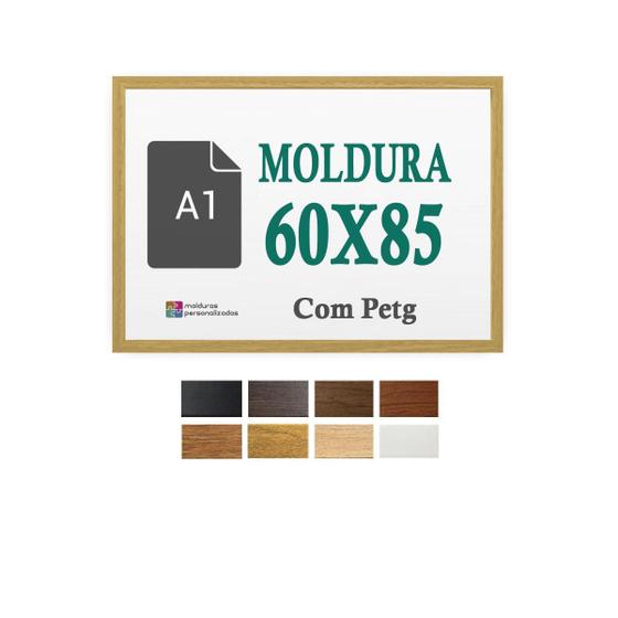 Imagem de Moldura Cru 60X85 Cm A1 Impresso Poster Arte Quadro Petg