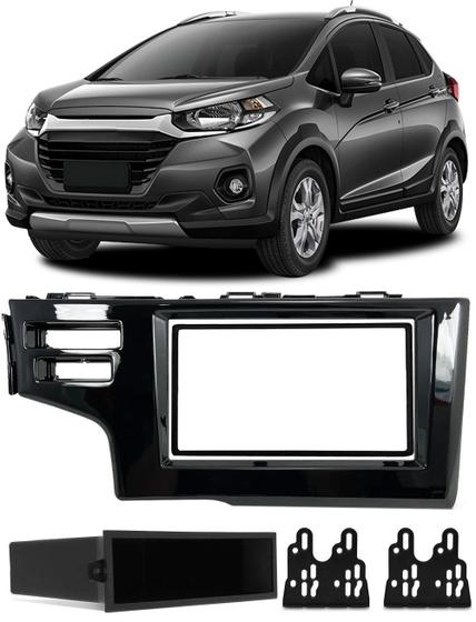 Imagem de Moldura De Painel 1 Din e 2 Din Honda WR-V Para Cd Dvd - Black Piano