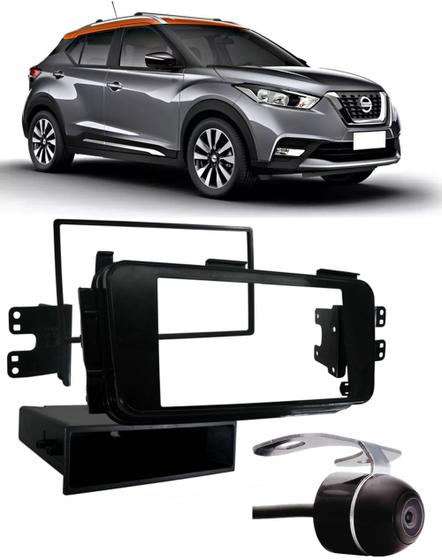 Moldura De Painel 1 Din e 2 Din Nissan Kicks Para Cd Dvd 1 Din e 2 Dins - Padrão Original + Câmera de Ré Menor preço em Moldura De Painel 1 Din e 2 Din Nissan Kicks Para Cd Dvd 1 Din e 2 Dins - Padrão Original + Câmera de Ré