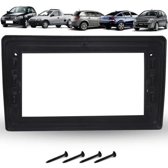 Imagem de Moldura De Painel 2 Din 9" Polegadas Gm Vectra Corsa Meriva Montana - Preto