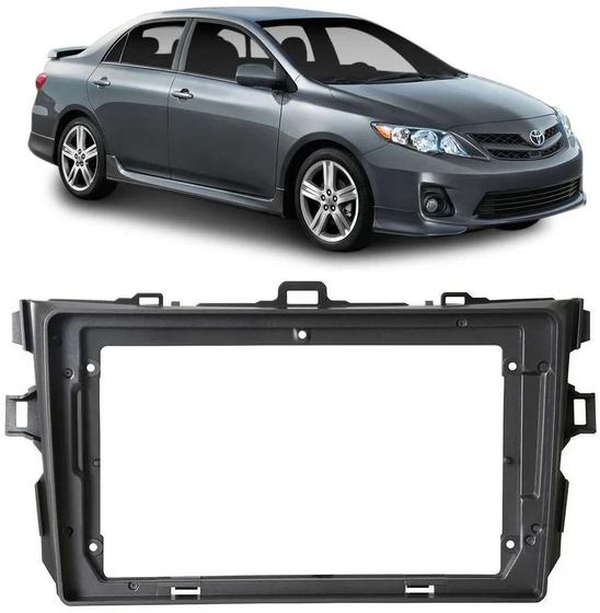 Imagem de Moldura De Painel 2 Din 9" Polegadas Toyota Corolla 2009 2010 2011 2012 2013 2014