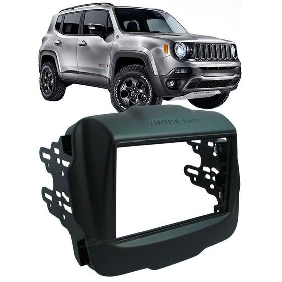 Imagem de Moldura De Painel 2 Din Jeep Renegade 2015 2016 Para Cd Dvd 2 Dins - Padrão Original