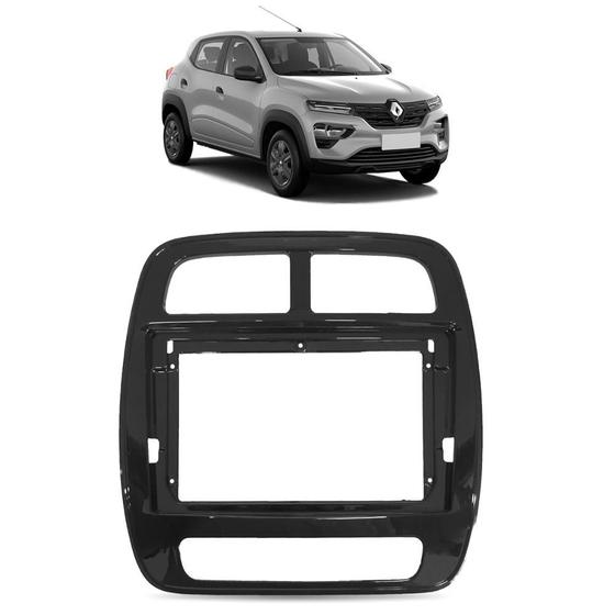 Imagem de Moldura de Painel 9 Polegadas Renault Kwid 2018 a 2023 Black Piano