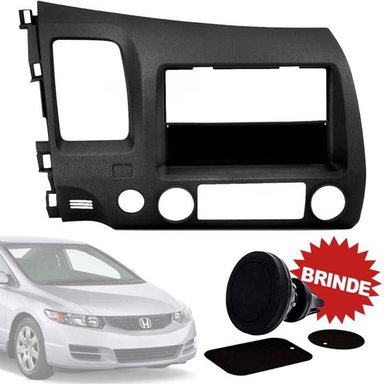 Imagem de Moldura De Painel Honda New Civic 2 Din Mp5 + Suporte De Imã