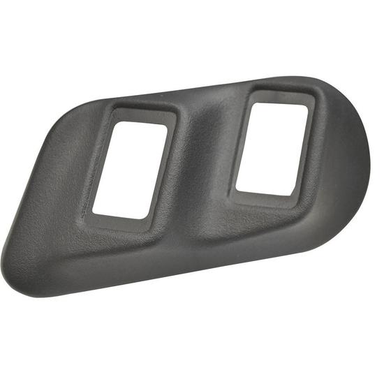 Imagem de Moldura Do Interruptor Do Vidro Elét Dupla Quadrada Preta