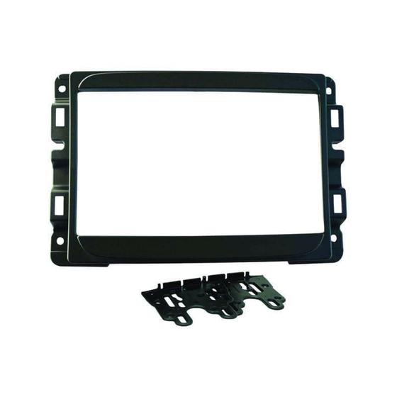 Imagem de Moldura Fiamon 2 Din Fiat Toro/Mobi/Uno Preto Fosco