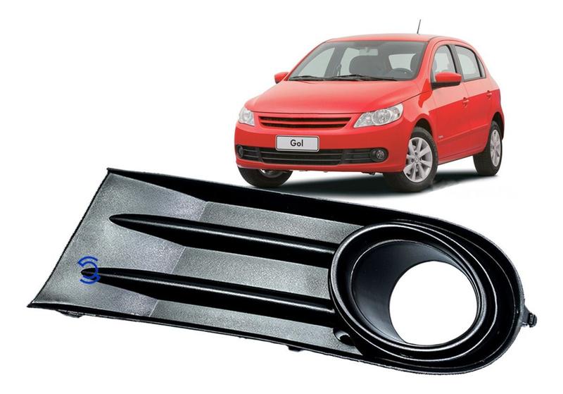 Imagem de Moldura Grade Farol Milha Preto Gol Voyage Saveiro G5 2009 2010 2011 2012 Esquerdo
