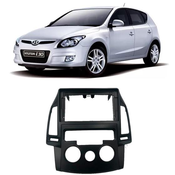 Imagem de Moldura Hyundai i30 com Ar Analógico 2009 até 2013 2Din 9" Preto Expex - EPX9HY013