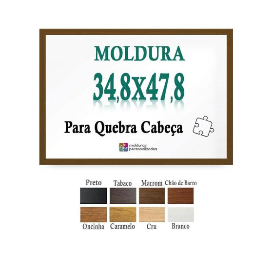 Imagem de Moldura Marrom 34,8X47,8 Quebra Cabeça Grow 500 Peças + Petg