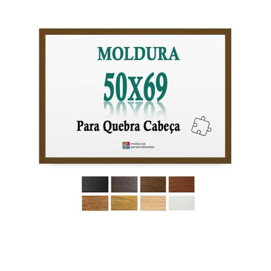 Imagem de Moldura Marrom 50X69 Para Quebra Cabeça Grow 1000 Peças Petg