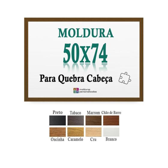 Imagem de Moldura Marrom 50X74 Para Quebra Cabeça Grow 1000 Peças Petg