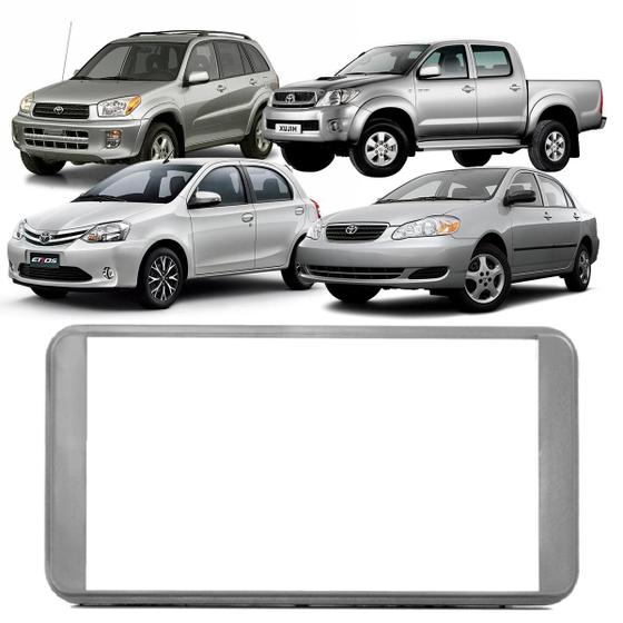 Imagem de Moldura Painel 2 Din 6.8 Polegadas Hilux RAV4 Etios Corolla Fielder 2003-2008