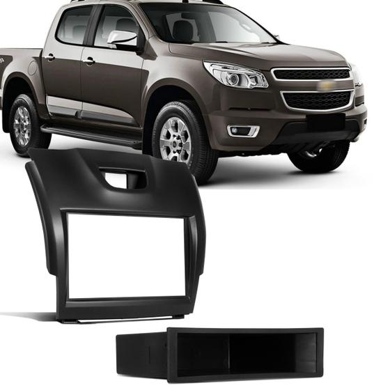 Moldura Painel 2 Din 7" e 1 Din Trailblazer e S10 CS e CD 2012 a 2016 Preta Padrão Japonês e Chinês Menor preço em Moldura Painel 2 Din 7" e 1 Din Trailblazer e S10 CS e CD 2012 a 2016 Preta Padrão Japonês e Chinês