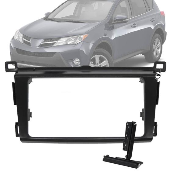 Imagem de Moldura Painel 2 Din 7" Polegadas Padrão Chinês e Japonês Toyota Rav4 2013 até 2017