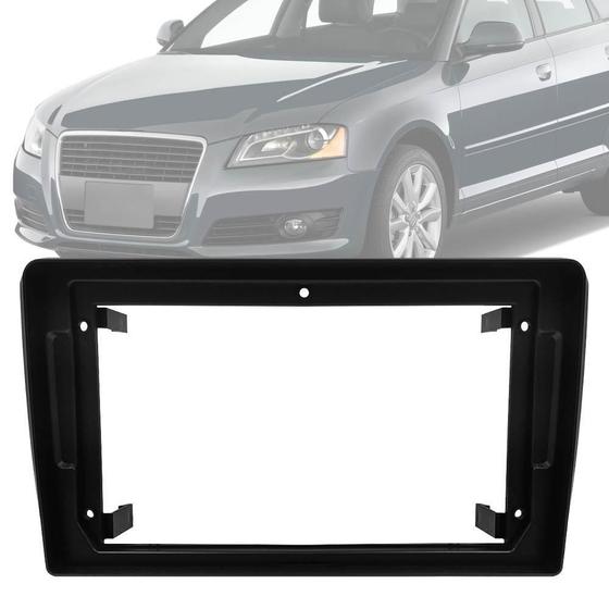 Imagem de Moldura Painel 2 Din 9 Polegadas Audi A3 2008 A 2012 Preto