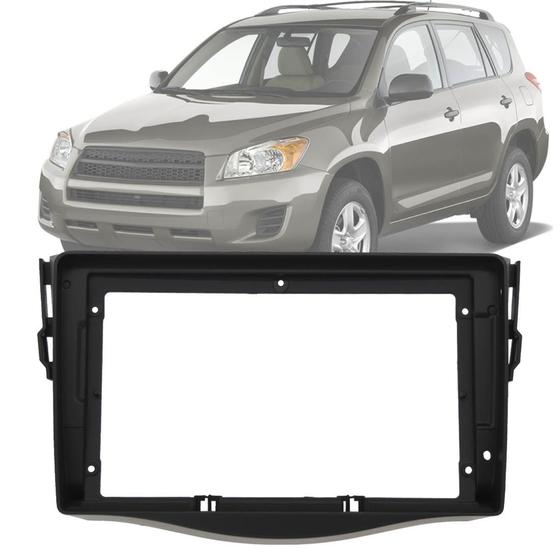 Imagem de Moldura Painel 2 Din 9" Polegadas Toyota Rav4 2008 até 2011 Preto