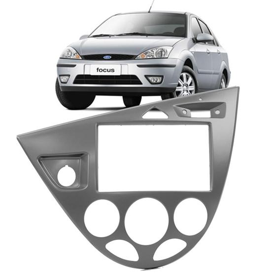 Imagem de Moldura Painel 2 Din Focus 2001 2002 2003 2004 2005 2006 2007 2008 Multimidia Som Automotivo Dvd And