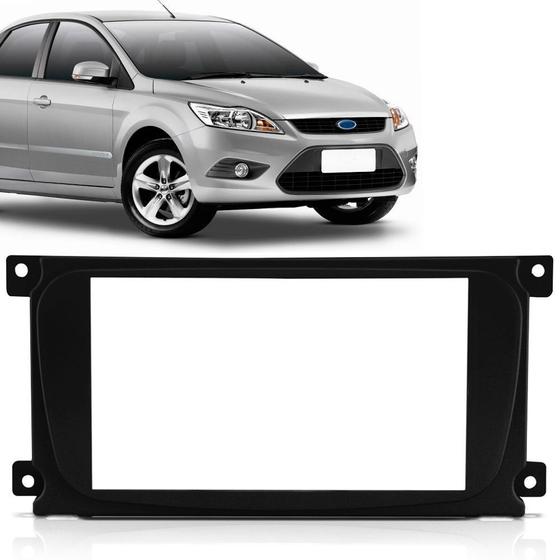 Moldura Painel 2 Din Ford Focus 2009 a 2012 Preta com Suporte Menor preço em Moldura Painel 2 Din Ford Focus 2009 a 2012 Preta com Suporte