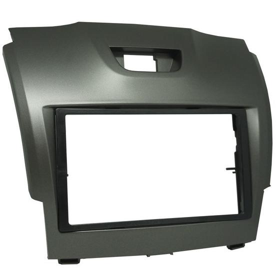 Imagem de Moldura Painel Central 2 Din 1 Din Som Dvd S10 Trailblazer 2012 à 2016 Grafite Expex Epx111