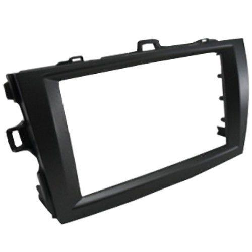 Imagem de Moldura Painel Central 2 Din Dvd Mp5 Toyota Corolla 2009 à 2014 Preta Expex Epx 240 Ap 522