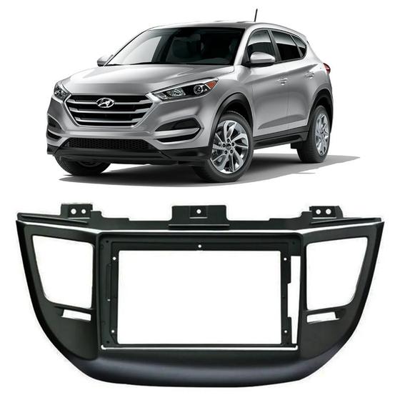 Imagem de Moldura Painel DVD Hyundai Tucson 2017 2018 2019 2020 2021 2022 Para Multimidia 9 Polegadas