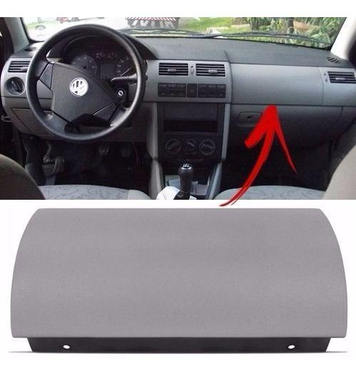 Imagem de Moldura painel tampa falsa airbag gol parati saveiro giii g3 99 a 06 cinza flanel (claro)