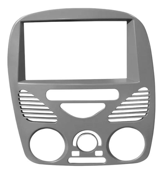 Imagem de Moldura para central multimidia mp5 7 pol 2 din siena strada palio 2002 a 2014 com ar