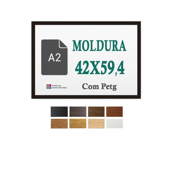 Imagem de Moldura Preta Quadro 42X59,4 Cm A2 Arte Poster Com Petg