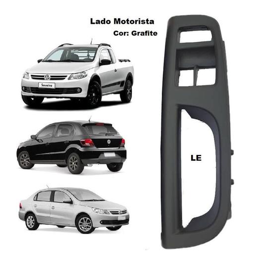 Moldura Puxador De Porta Gol Voyage Saveiro G5 Grafite - Lado Esquerdo (Motorista) Menor preço em Moldura Puxador De Porta Gol Voyage Saveiro G5 Grafite - Lado Esquerdo (Motorista)