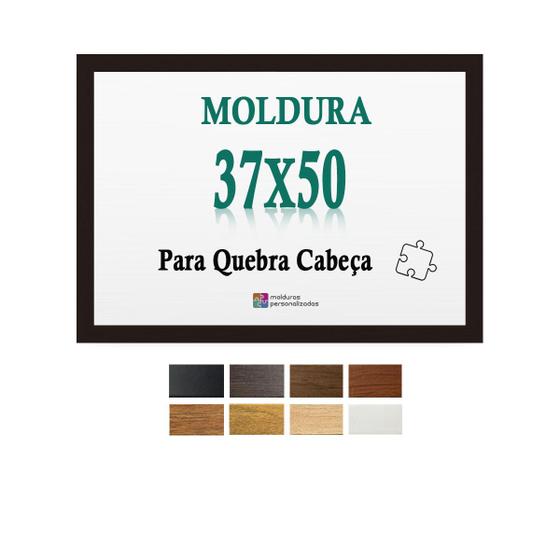 Imagem de Moldura Quadro 37X50 Quebra Cabeca Porta retrato C/ PETG