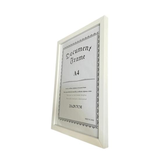 Imagem de Moldura Quadro Para Papel A4 Porta Certificados Perfeita para decoração de curriculos Placas Fotos para casa