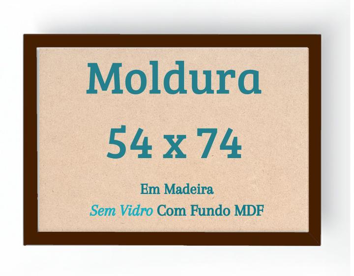 Imagem de Moldura Quebra Cabeça 1000 Peças 54x74  Sem Vidro 74x54 Com Fundo MDF