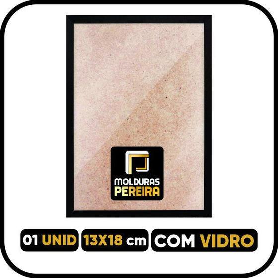 Imagem de Moldura Tamanho 13x18cm - Vidro - Mdf - Pendurador