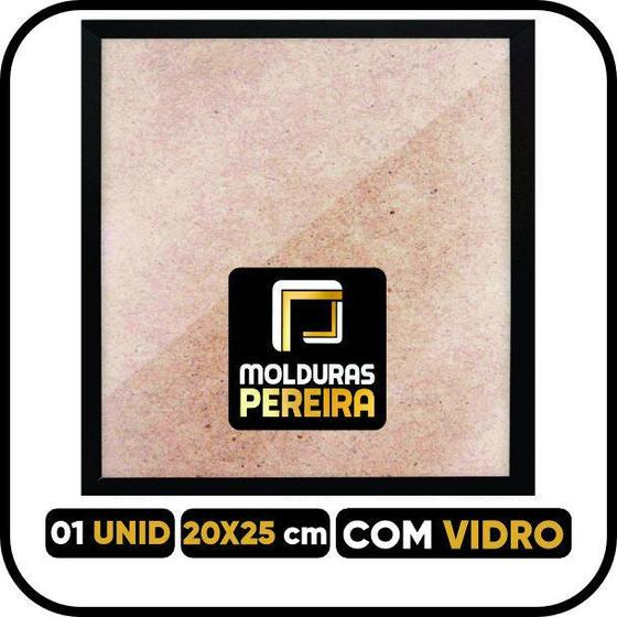 Imagem de Moldura Tamanho 20x25cm - Vidro - Mdf - Pendurador