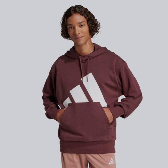 Imagem de Moletom Adidas Big Logo com Capuz Bordô