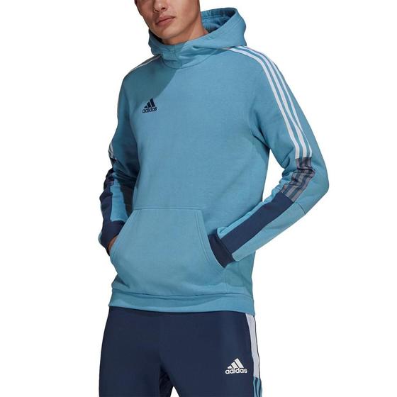 Imagem de Moletom Adidas Tiro 21 Cor: Turquesa E Marinho - Tamanho: 2GG