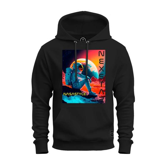 Imagem de Moletom Algodão Canguru Inverno Premium Estampado Nasa Style