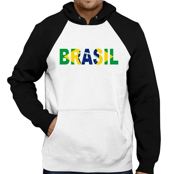 Imagem de Moletom Bandeira Brasil Letras - Foca na Moda