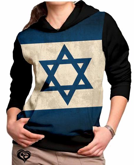 Imagem de Moletom Bandeira de Israel feminino Jerusalem blusa casaco